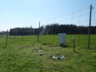View of the field with finished installations