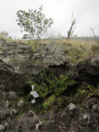 Weather station in lava tube