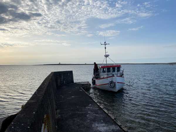 Boat leaving the 